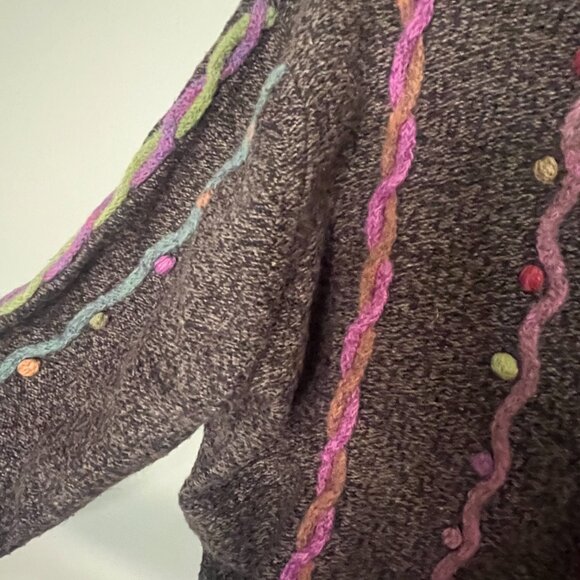 ✨ Talbots Embroidered Lambswool-Blend Knit Cardigan – Size Large ✨ - Picture 8 of 8